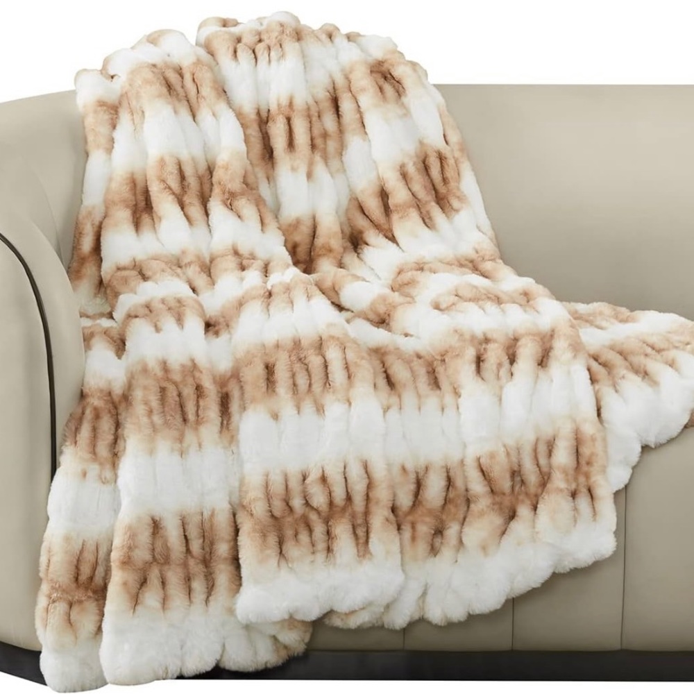 NEW! Luxury Fluffy Blanket Cozy Thick Super Soft Reversible Faux Fur 60" x 80"